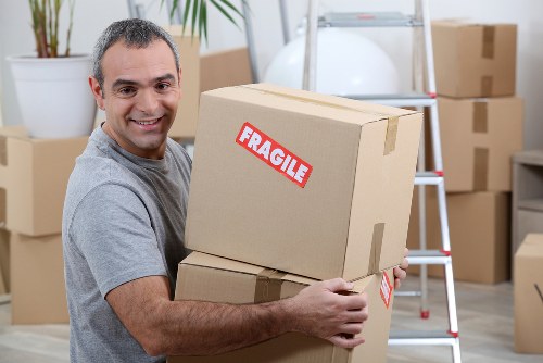 Moving van loaded with furniture
